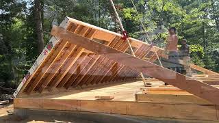 Building a Cabin in Northern Michigan Ep 7 Framing and Standing Walls [upl. by Nickerson]