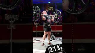 218kg 480lbs Axle Press WORLD RECORD attempt [upl. by Meehar]