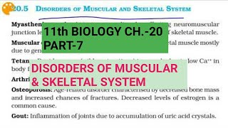 Class 11 BiologyCh20 Part7Disorders of Muscular amp Skeletal systemStudy with Farru [upl. by Koch]