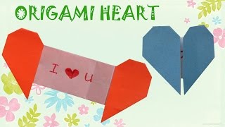 Origami Heart with Message  Origami Easy [upl. by Eisac]