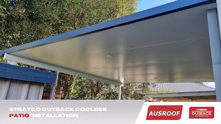 THE PROCESS  Stratco Outback Cooldek Patio Installation  AusRoof 2022 [upl. by Llenil]