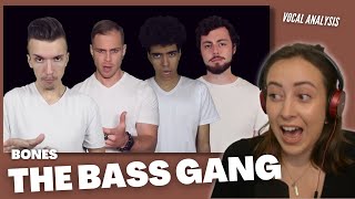 THE BASS GANG Bones  Vocal Coach Reacts amp Analysis  Jennifer Glatzhofer [upl. by Enneirda702]