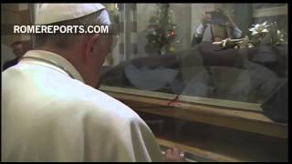 Pope visits tomb of St Clare of Assisi founder of the Poor Clares [upl. by Figge]