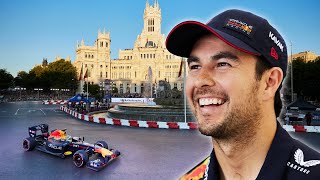 Checo Pérez Ripping The RB7 In Madrid [upl. by Ahtelrac]