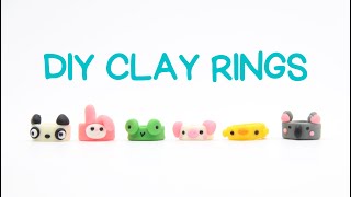 How to Make Clay Rings Using Air Dry Clay [upl. by Akimet652]