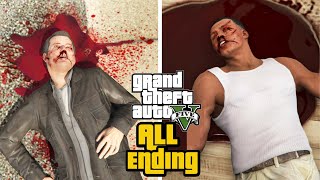 GTA 5  All 5 Endings ABC Secret amp BETA [upl. by Nnaeiram]