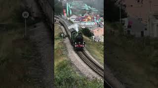 Mayflower at the Seaside climbing Goodrington Bank train steam [upl. by Neeruam454]