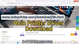 Where to download Hoin printer driver [upl. by Sire]