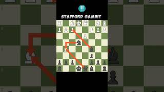 Stafford Gambit  chess chessgambit virlshorts virl [upl. by Reldnahc]