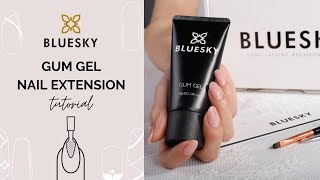 Bluesky Gum Gel Tutorial  How To Create Nail Extensions [upl. by Eentroc907]