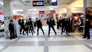 Be Free  Flashmob Men In Black in Khabarovsk [upl. by Lune]