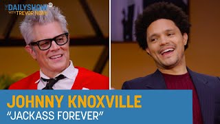 Johnny Knoxville  16 Concussions amp His Gnarly Final Bull Stunt  The Daily Show [upl. by Wunder]