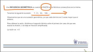 Secuencias aritméticas y secuencias geométricas [upl. by Eemiaj]