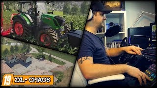 LS19 XXL Chaos Farm 1  Farm Sim Lenkrad Logitech Saitek im Landwirtschaftsimulator 19 [upl. by Wait705]