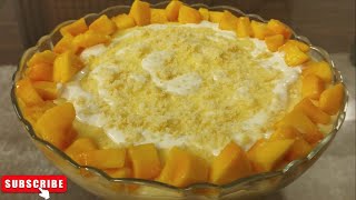 Easy Mango Trifle Delight  10 Mins Dessert Recipe [upl. by Anilehcim]