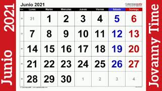 Calendario  Junio 2021 [upl. by Solley509]