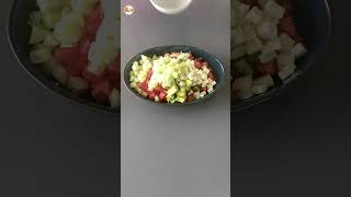 Salade de pastèque feta avocat et concombre 🍉 salade pasteque avocat recettefacile cuisine [upl. by Eenot]