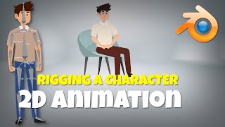 Rigging a character head to toe Basic Rigging tutorial Blender Grease Pencil tutorial [upl. by Eveivaneg]