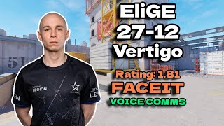 EliGE 27 Kills Vertigo FACEIT July 05 2024  CS2 POV [upl. by Ivetts]