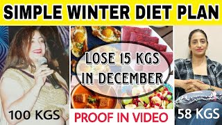 15 KGS WEIGHTLOSS WINTER DIET PLAN  BY NISHA ARORA MOST EASIEST DIET PLAN [upl. by Namref]