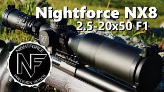 Nightforce NX8 2520x50 F1 Review [upl. by Ihel]