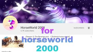 edit for horseworld 2000 thesmallschleichyoutubers scarlethorsestables [upl. by Vashtee]