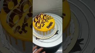 butterscotch cake decoration 🥰 cake stepbystepbaking 3vcakes allaboutbaking [upl. by Einial]