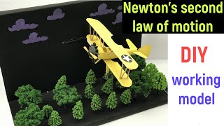 newtons laws of motion model  newtons second law of motion working model  science project model [upl. by Honor]