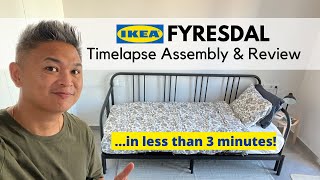 IKEA Fyresdal Daybed Timelapse Assembly and Review Moving to Spain [upl. by Esikram]