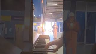 Playing Gangstas Paradise on a Public Piano gangastasparadise publicpiano [upl. by Llehsram]