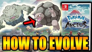 Pokemon Legends Arceus How to Evolve Graveler to Golem [upl. by Ayomat]