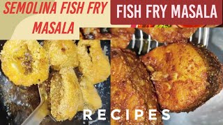 fish fry masala recipe  semolina fish fry masala recipe fishfryrecipe fish hayat [upl. by Hedveh]