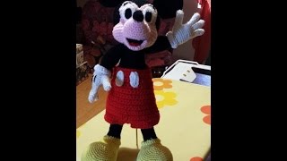 Tutorial Topolino Micky Mouse alluncinetto parte I  Tutorial Micky Mouse Amigurumi [upl. by Annavahs]