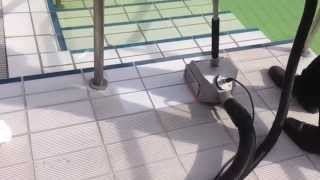 tile and grout cleaning in a swimming pool [upl. by Peirce]