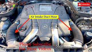 How To Replace Air Intake Duct Hose Tube for Mercedes Benz W218  CLS550 [upl. by Aerdnua]