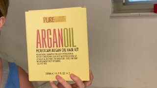 Ensemble shampoing et après shampooing à lhuile dargan Soin marocain hydratant sans sulfate à la [upl. by Yelda]