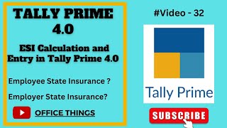 ESI Calculation amp Entry in Tally Prime  Employee and Employee Contribution  Tally Prime 40 [upl. by Nayb129]