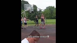 Jokic summer workout☠️ jokic nba nikolajokic [upl. by Idnahk]