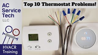 Top 10 Thermostat Related Problems Heat and AC [upl. by Aehs]