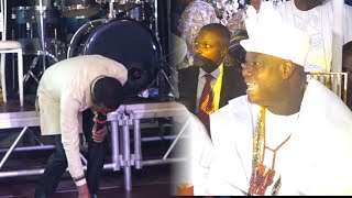 SEE HOW KING SUNNY ADE HONOR OONI OF IFE DURING MARY OLUBORI BIRTHDAY AND HOUSEWARMING CELEBRATION [upl. by Vania520]