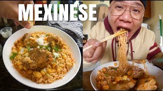 Pozole Ramen Creation  MUK BANG [upl. by Ainitsirk]