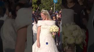 Princess Theodora Sparkles in the Khedive Tiara on Her Wedding Day in Athens royal greece greek [upl. by Paryavi]