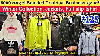 Branded Tshirt Wholesale Market in delhi  hoodies wholesale market  Winter Collection tank road [upl. by Naivart430]