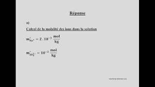 Calcul du coefficient d’activité à partir de la loi limite de DebyeHückel  Exercice 1 [upl. by Ambur]