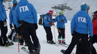 Italian Ski Team training at Carosello 3000 Livigno [upl. by Nagiem]