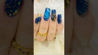 Blue nails designgelnailsnailsnaildesignsshortsvideo [upl. by Melania]