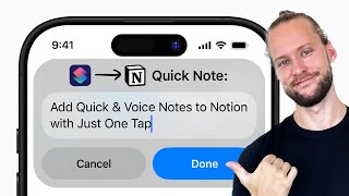 How to Take Notion Quick amp Voice Notes with iPhone Shortcuts [upl. by Eyram]