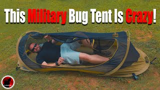 This Civilian  Military Tent Sets Up in 1 Second  Catoma Improved BedNet System Bug Tent [upl. by Ditzel]