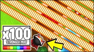 THIS TOWER IS FASTER THAN HUMAN EYES CAN SEE x100 TIER  Bloons TD Battles HackMod BTD Battles [upl. by Hpesoy412]