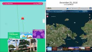 2018 NORAD amp Google Santa Tracker Live Stream  Final 15 minutes of tracking [upl. by Husain807]